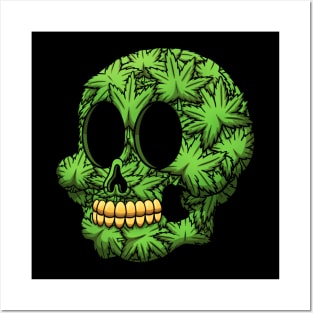 Weed Skull Posters and Art